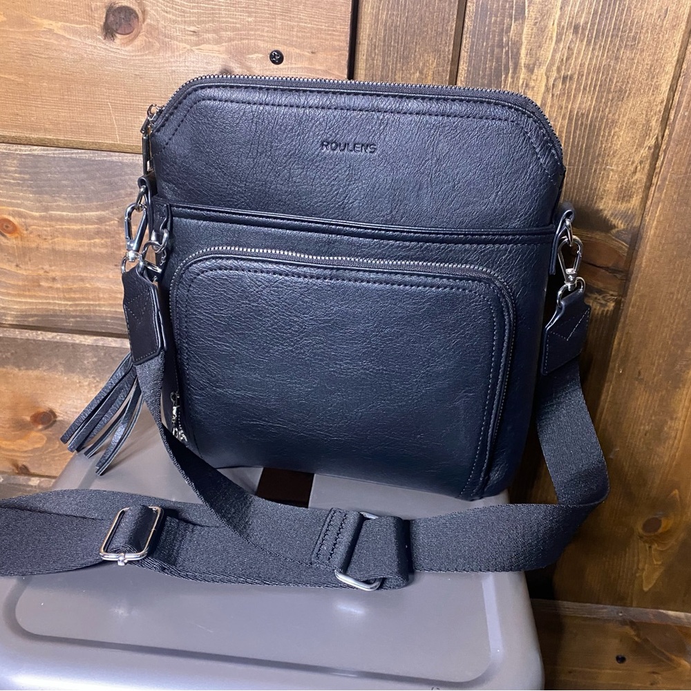 Black Crossbody Bag Faux Leather Black purse